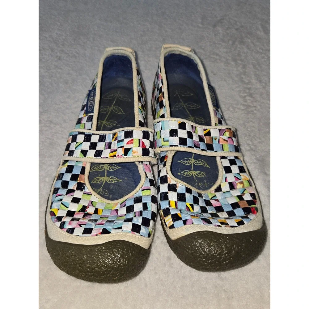 KEEN Mary Jane Woven Checkerboard Multicolor Flats Shoes 5389-WRRE Womens‎ 8